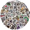 50 Cartoon New Raccoon Doodle Stickers Decorate Guitar Notebook Suitcase DIY Waterproof