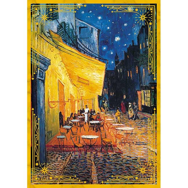 

APPLEONE 108-086 Cafe Terrace at Night by Van Gogh, 108-Piece Jigsaw Puzzle (25.7 x 18.2 cm) with Shining Foil Finish [Made in Japan]