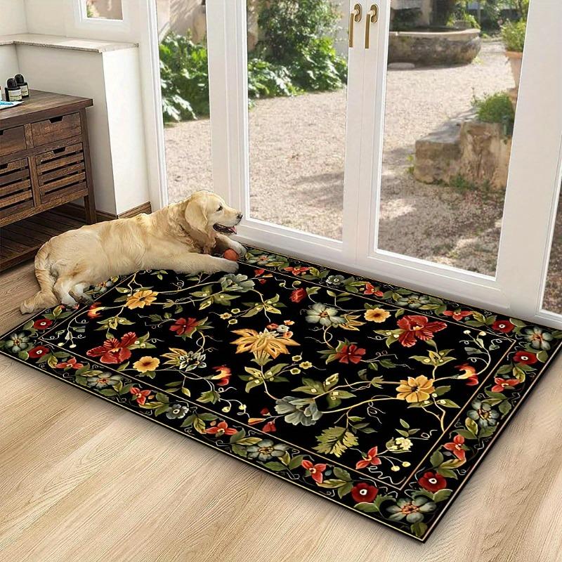 1PC Retro Floral Pattern Welcome Door Mat Door Mat Very Suitable for Offices Bedrooms Bathrooms Kitchens Modern Home Decoration