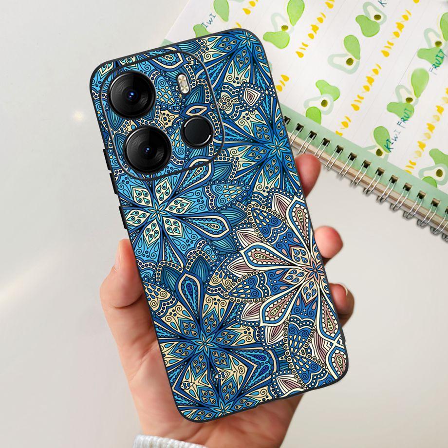 For Tecno Spark GO 2023 BF7n Phone Case Tecno Pop 7 Pro BF7 Pop7 Back Cover Matte Soft Silicone Coque Fundas Oil Flower Heart