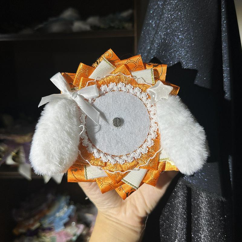 Cute Lolita Badge Base Tray with Cat Ear Handmade Badge Holders for Itabag Ornament Decoration DIY Handcrafted Accessorie