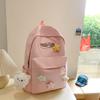 Small fresh schoolbag female cute solid color girl backpack campus girl sweet style primary and secondary school student schoolbag