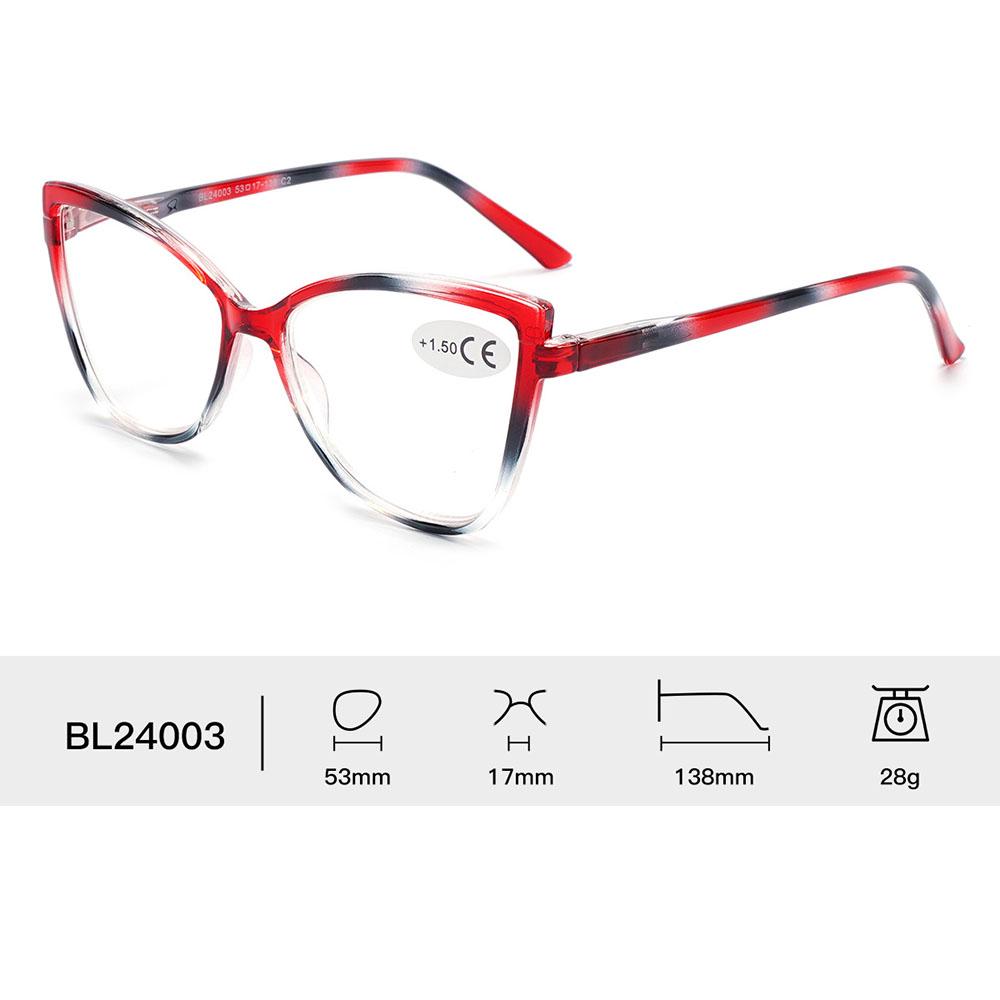 

KLASSNU Presbyopia Reading Glasses For Women Men Fashionable Transparent Computer Cat Eye Myopia Glasses Eyeglasses +1.0-+4.0 +400