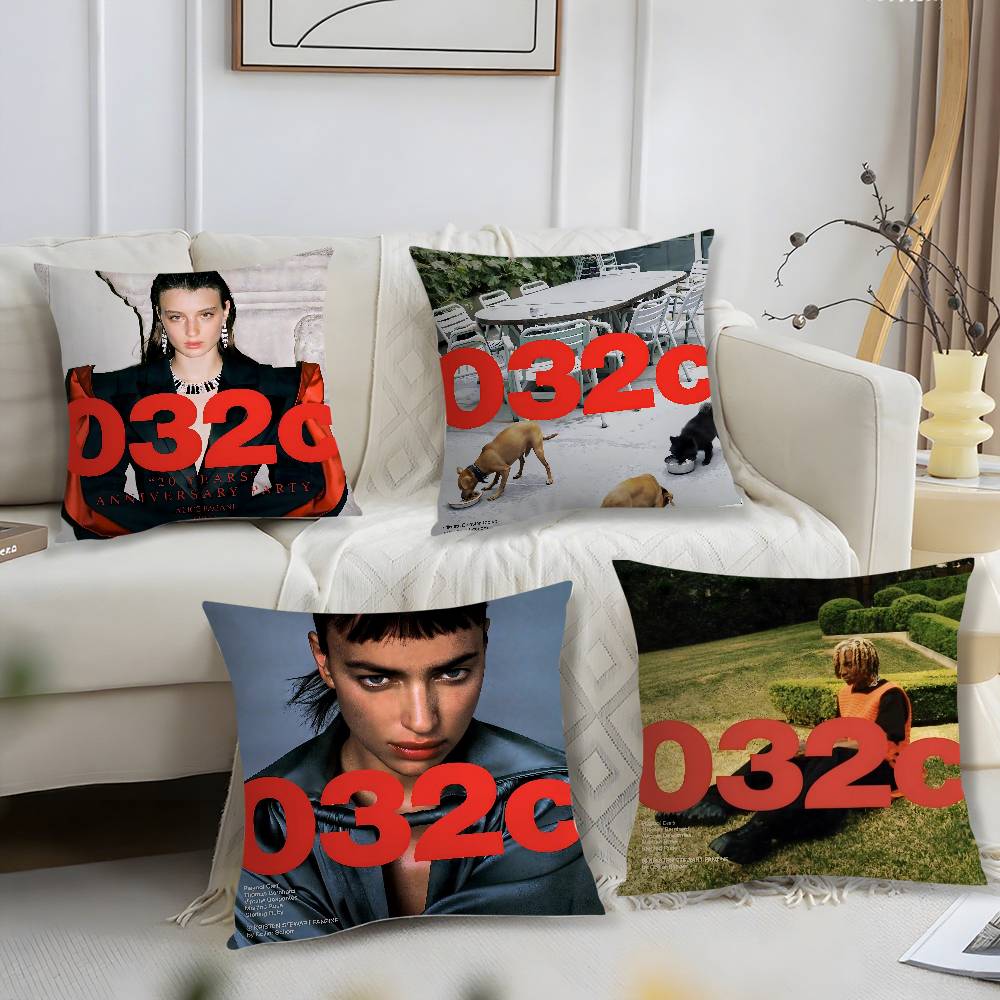 Brand c Poster Pillow Case Short Plush Print Cushion Cover Square Throw Pillow Covers Sofa Home Decor