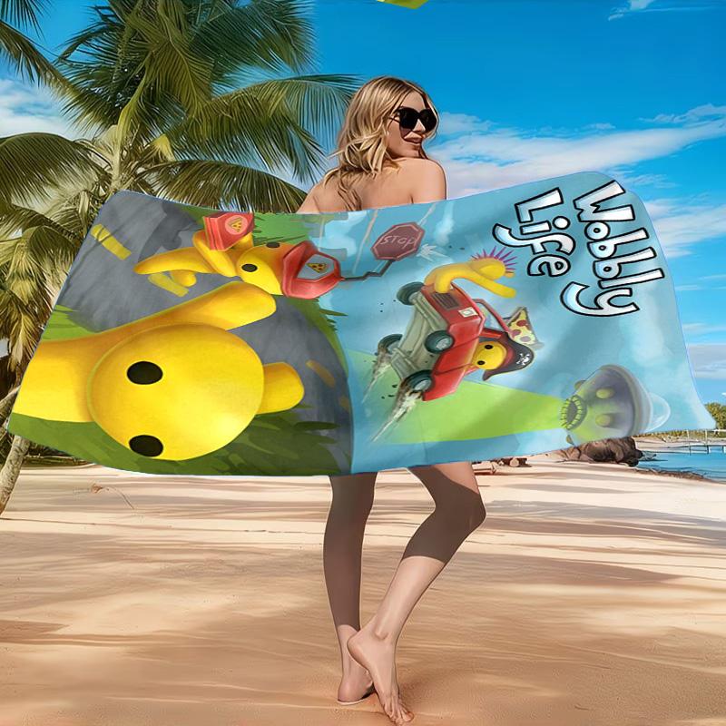 Wobbly Life Adventure Awaits Beach Towel, Quick-drying, Easy to Care for, Suitable for Both Fitness and Beach Vacations,Sports Essential