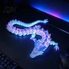 Movable Joint Dragon for Fantasy Lovers 3D Printed Glow in the Dark Fidget Toy, Articulated Stress Relief Desktop Ornament Kids and Adults,