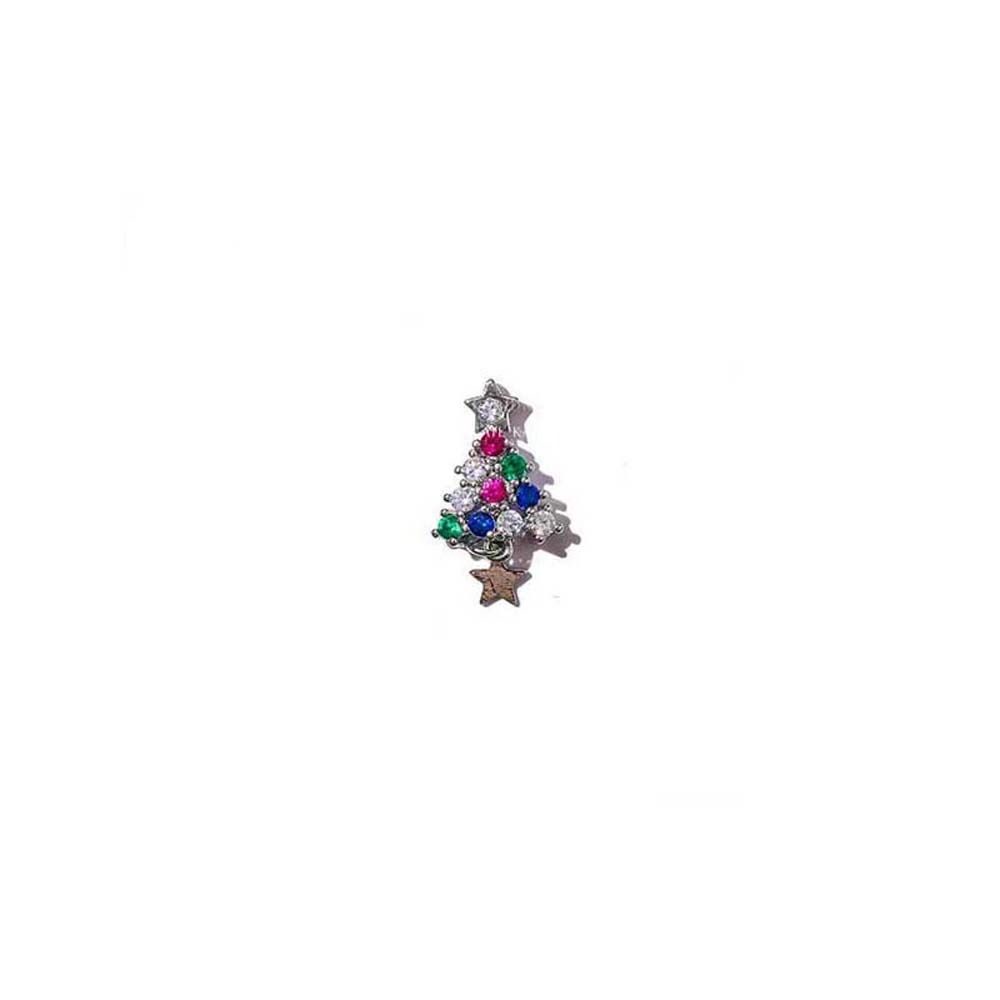 Tree 3D Nail Jewelry Snowflake Nail Rhinestones Christmas Nail Decorations Christmas Nail Drills