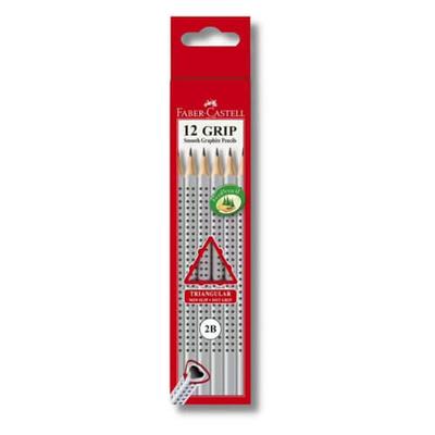 Faber-Castell Triangular Dot Grip Lead Pencil 12pcs (2B)