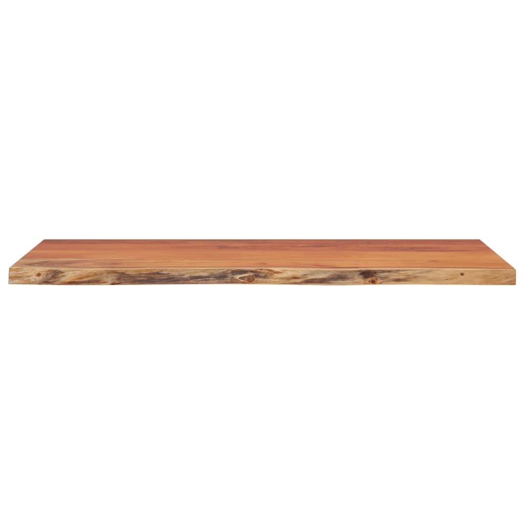 Table Top 80 x 40 x 2.5 cm Rectangular Solid Acacia Wood with Natural Edge