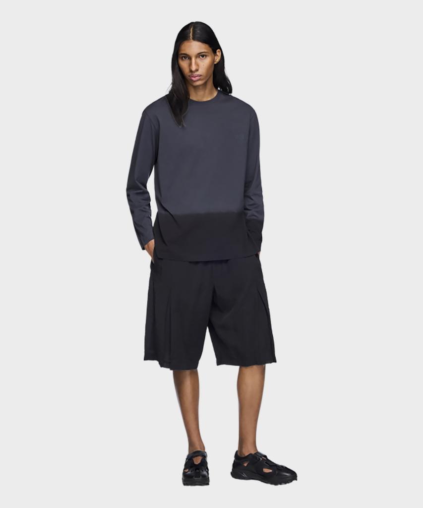 Y-3 (U) Dip Long Sleeve T-Shirt Grey U Dip Ls Tee Night Grey/Black