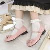 Cute Japanese Lolita round head girl style shoes women's 2025 spring and autumn new bow college thick heel shoes