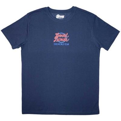 David Bowie Unisex Adult Mini 1978 World Tour Logo T-Shirt
