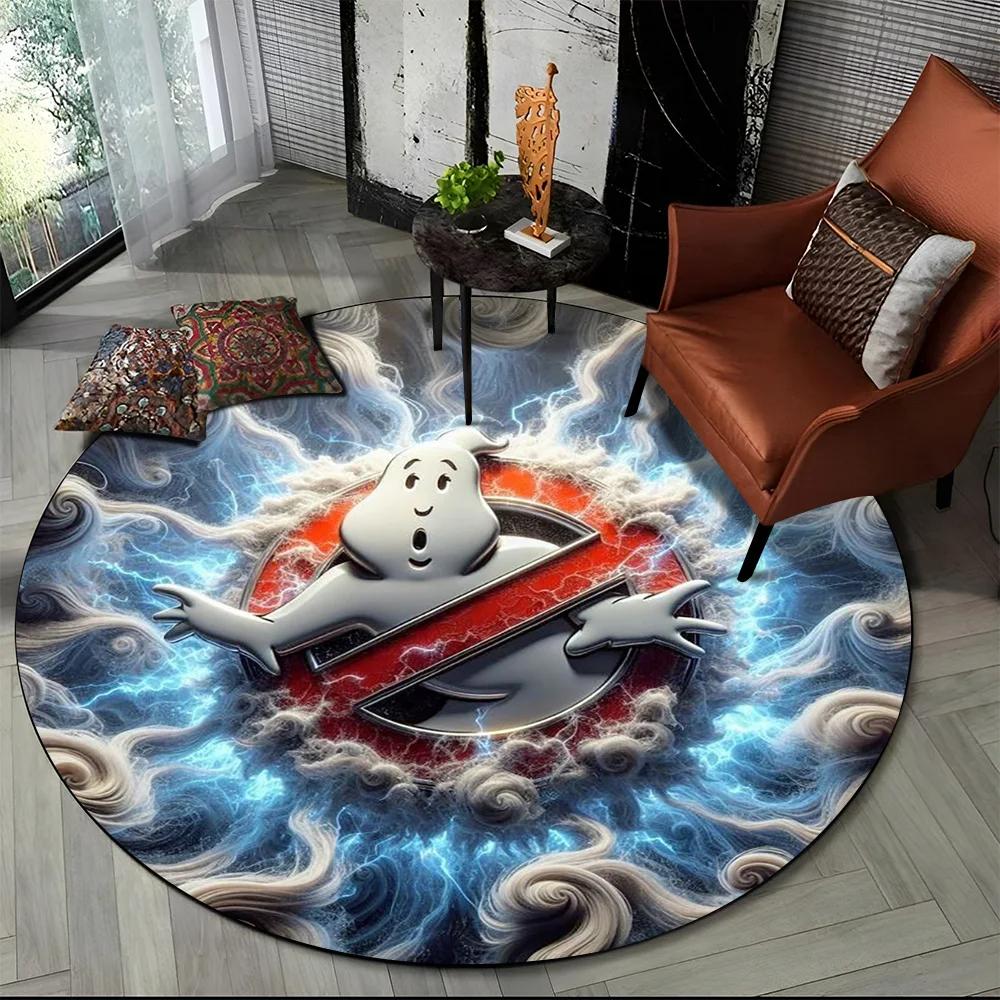 26 Style New G-Ghostbusters Horror Movie Cartoon Round Carpet Rug for Bedroom Living Room Sofa Decoration,pet Decor Floor Mat