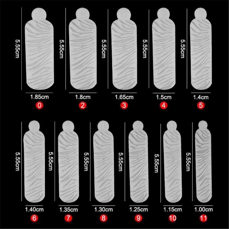 60Pcs 3D Silicone Double Nail Forms Mould Sticker Set for Nail Extension Quick Building Double Nail Forms Mould
