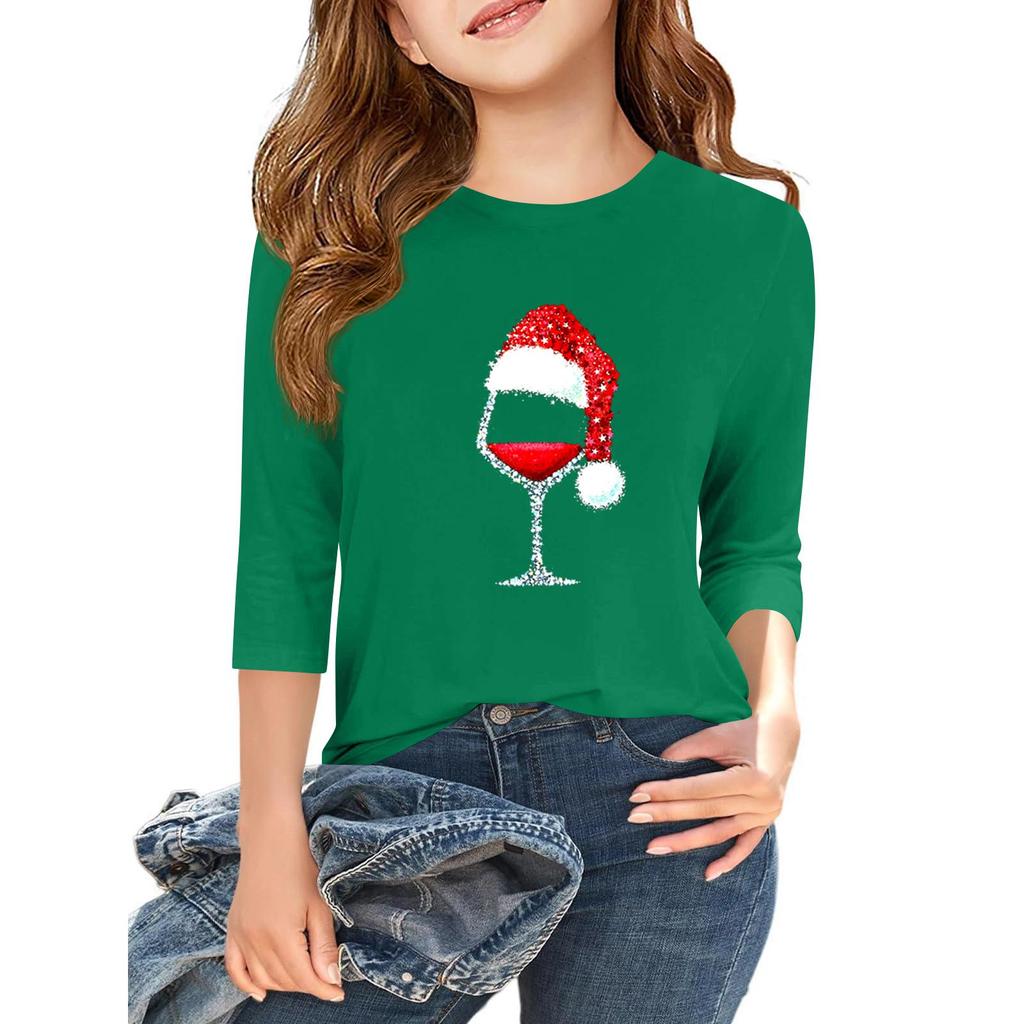 Dětské ležérní tričko s 3/4 rukávem a potiskem ke Dni nezávislosti, s kulatým výstřihem