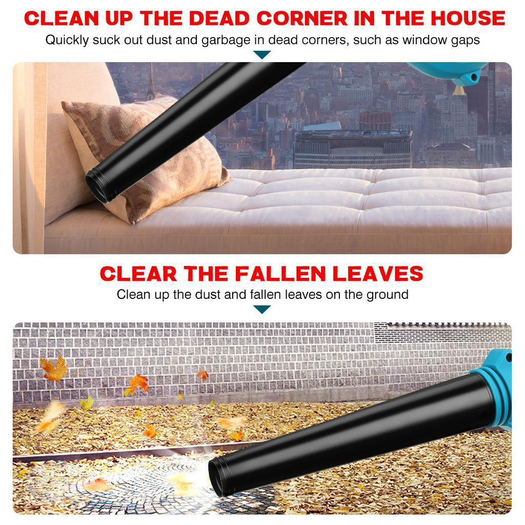 2 In 1 Cordless Electric Air Blower & Suction Handheld Leaf Computer Dust Collector Cleaner Power Tool For 18V Battery