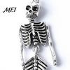 Halloween Skull Costume Gift Mermaid Skeleton Pendant Necklace, Gothic Dark Fantasy Jewelry Necklace for Women, Creative Spooky Accessory, Unique Edgy