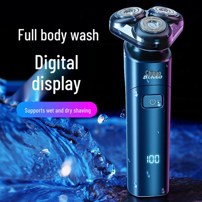 Rasoio Elettrico Ricaricabile da Uomo ad Alta Potenza: Rasoio da barba magnetico portatile e lavabile
