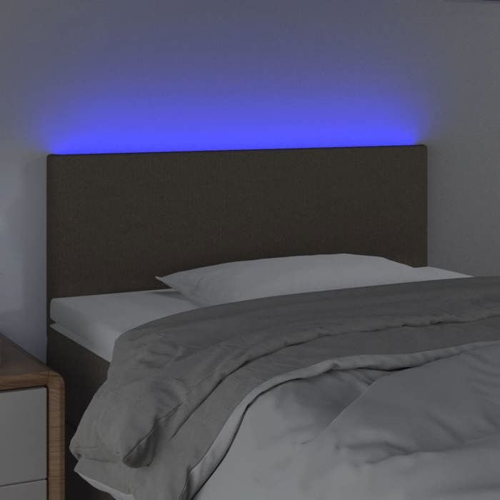 VidaXL LED Headboard Bedroom Furniture Single Bed Accessory Headboard Interior Taupe 3121326