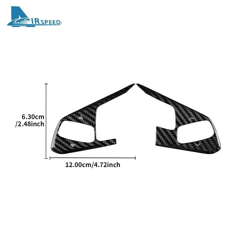 For Chevrolet Corvette C8 2024 2025 Car Steering Wheel Button Cover Dry Carbon Interior Accessories Trim Real Hard Carbon Fiber