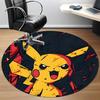 1pc Pikachu Electric Office Round Area Rug, Indoor Mat Suitable For Office, Bedroom Living Room Home Decor, Room Deco,  Offic A0928201