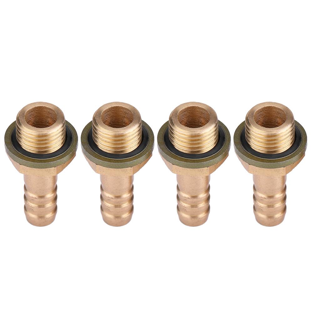 4Pcs Motorcycle Oil Cooler Oil Cooled System M8 Hollow Screw Adapter Fitting M12*1.25mm
