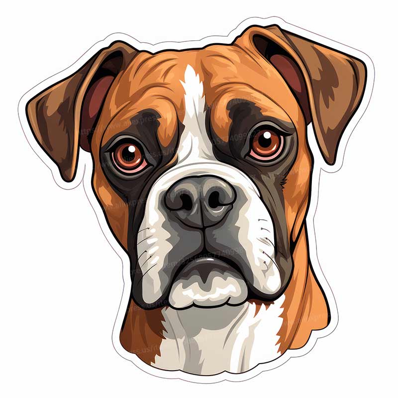 German Boxer Pet Dog Animal Car Sticker Waterproof Styling Automobiles Motorcycle Exterior Accessories Vinyl Decals Y207