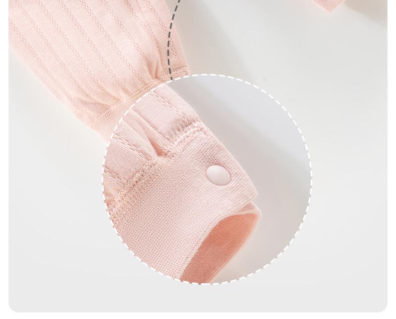 Unisex Pure Cotton Newborn Long Sleeve Bodysuit for Spring and Autumn