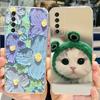 For Huawei P Smart 2021 Case PPA-LX1 PPA-LX2 New Fashion Painted Cover Soft TPU Phone Case For Huawei Y7a Psmart 2021 Coque Capa