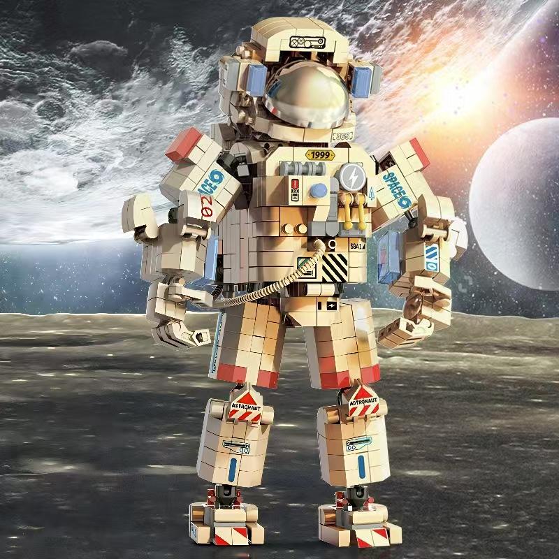 1050 Pieces Space Astronaut Building Block Set Toys, Cool Astronaut Room Decoration, Adult Collection DIY Model