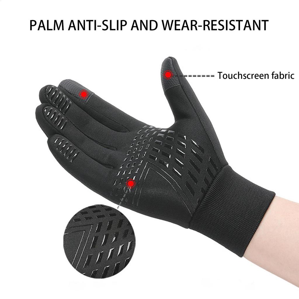 USB Touch Screen Gloves Heated Motorcycle Gloves Anti-Slip Glove Windproof Cycling Mittens Electric Heating Gloves Sports Outdoo