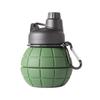 550ML Grenade Water Bottle Silicone Folding Water Cup Outdoor Fitness Activities Mountain Hiking Silicone Cup BPA Motivation Practical Use