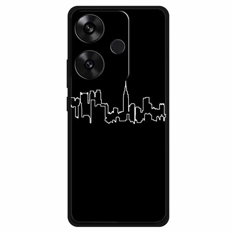 

For Xiaomi Redmi Turbo 3 5G / Poco F6 5G Case TPU Abstract Line Art Phone Cover - City