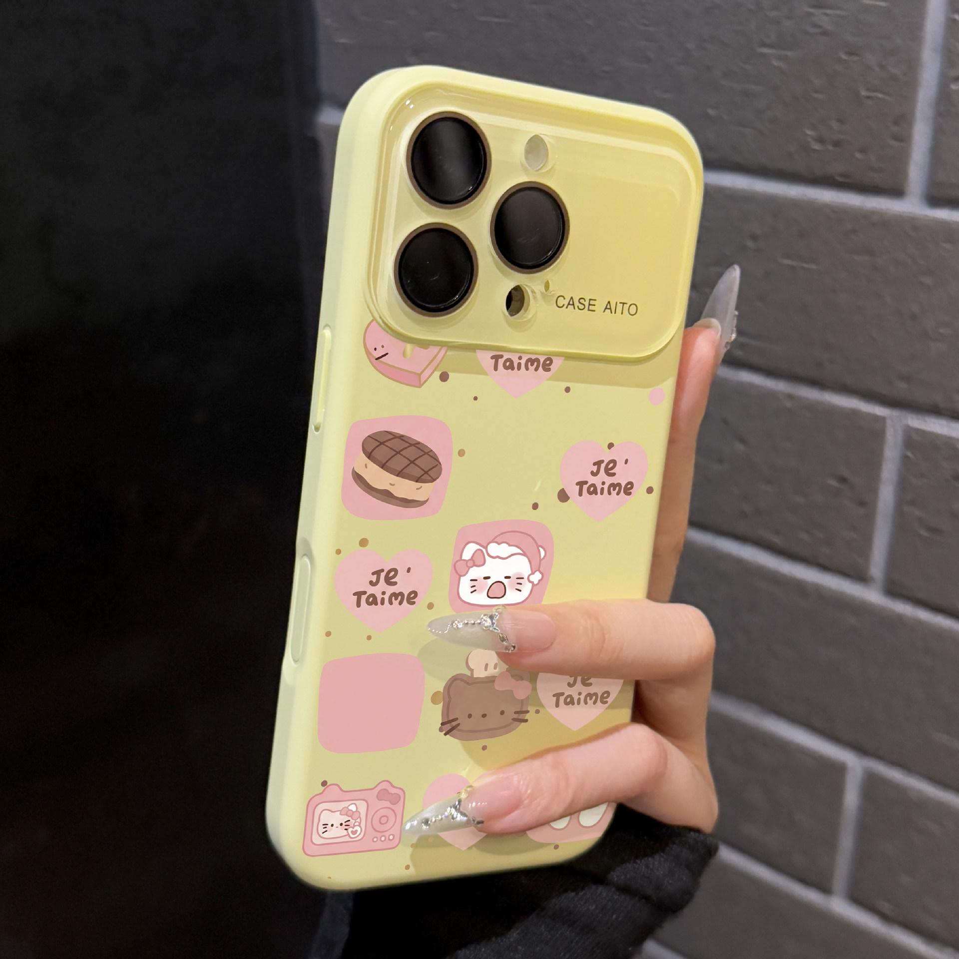 

Square Cat Phone Case for iPhone 14/15/16/17 Pro/Pro Max - Anti-Fall, Creative Design iPhone 13