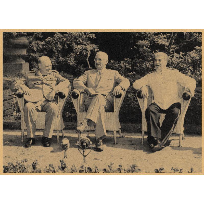 Großes inspirierendes Winston Churchill Retro Kraftpapier Poster für die Wanddekoration im Studentenwohnheim