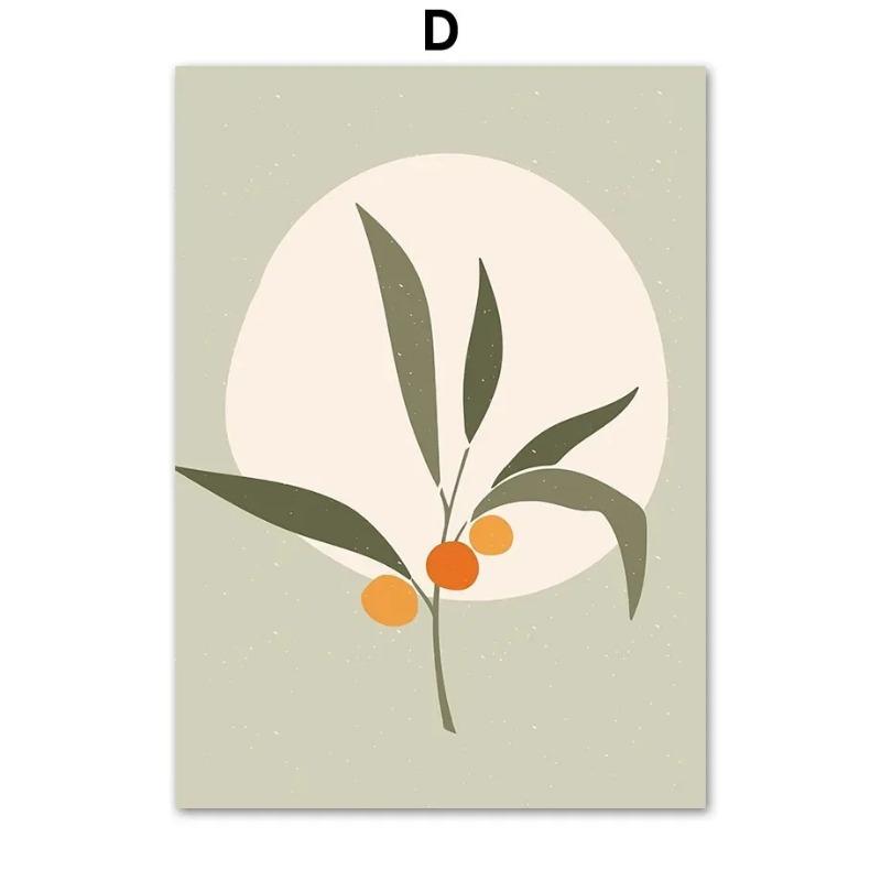 

Botanical Floral Posters And Prints Abstract Lines Picasso Matisse Wall Art Canvas Painting For Living Room Decorative Pictures 21cm×30cm NoFrame