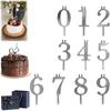 Number 0-9 Metal Number Candle Holders Reusable Cake Candlestick  Holiday Decoration