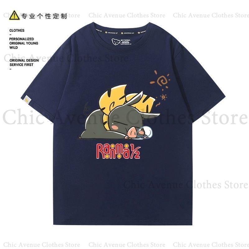 Anime Ranma Series Print Tshirt Short Sleeve Tee Summer Tops Casual Tshirt for Unisex Women Clothes for Unisex Women Daily Tshirt