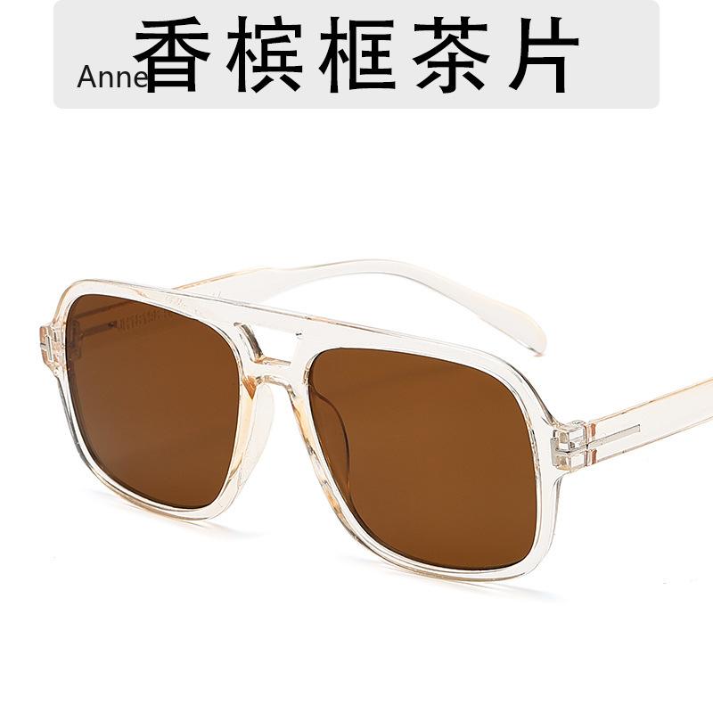 Retro Tortoiseshell Pilot Sunglasses Women  Designer  Oversized Shades Eyewear Driving Double Bridge Men T Sun Glasses