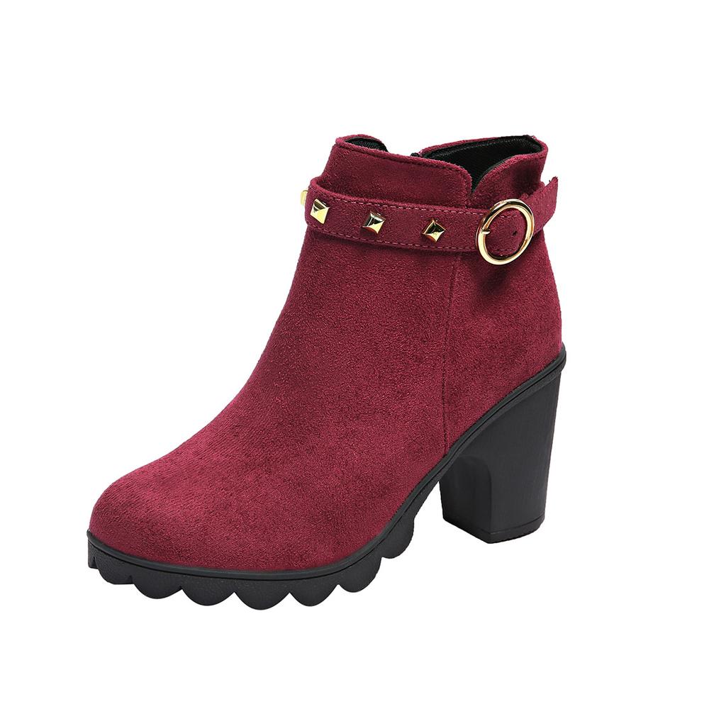 Spring Winter Women Boots High Quality Lace-up European Ladies Shoes for Women High Heels Women Boots Fast Delivery