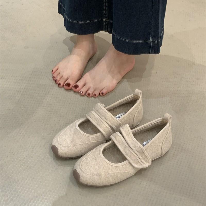 Casual wind velvet woolen Forrest Gump shoes 2025 winter new retro Velcro sneakers warm beanie shoes women