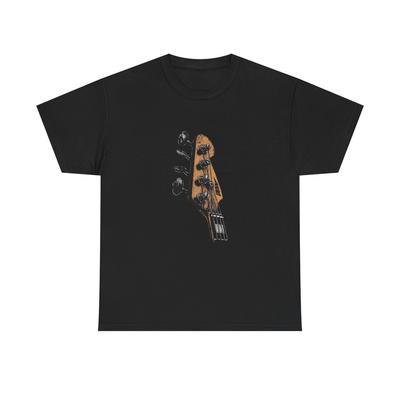 Retro Guitar Art Graphic T Shirt Unisex Heavy Cotton Tee