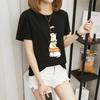 Women's short-sleeved t-shirt women's summer new Korean version cartoon student crew-neck bottoming shirt
