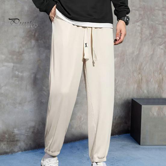 

Минималистичные дышащие мужские брюки с эластичной резинкой на талии, спортивные брюки, спортивные товары