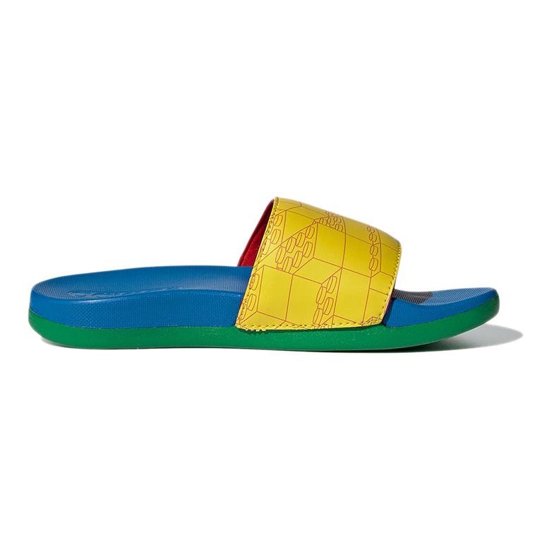 Klapki dziecięce LEGO x Adidas Adilette Comfort K Żółte Niebieskie Dziecięce FZ2867