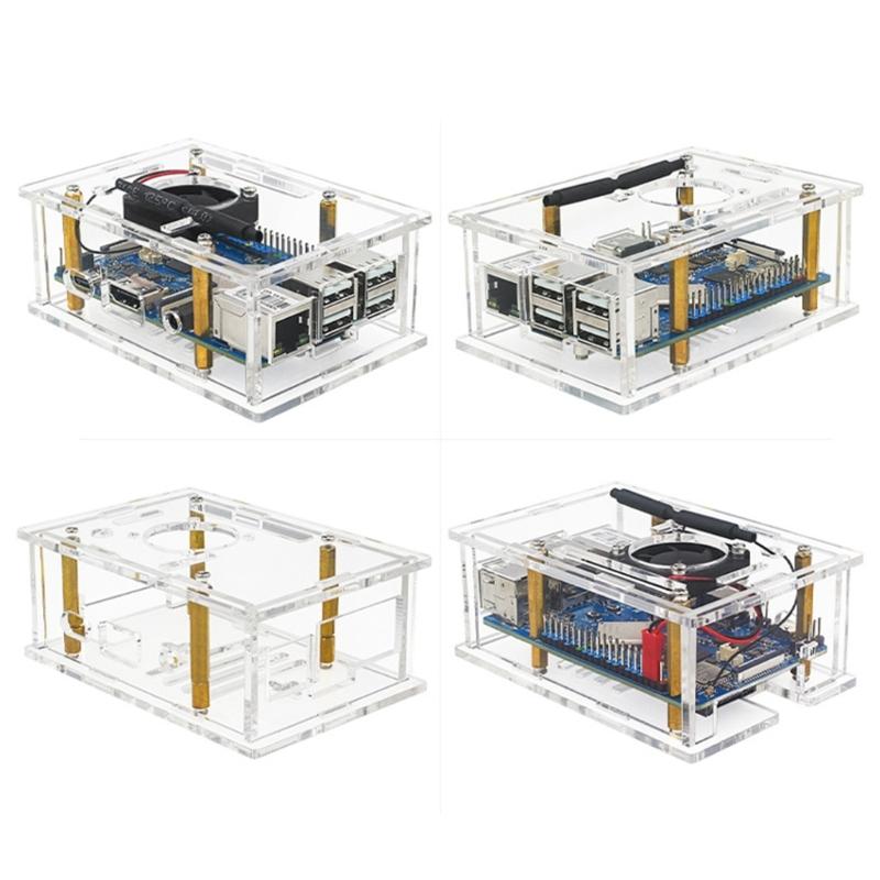 Clear Acrylic Protective Case For PI 4A Components Enhances Cooling And Visibility Durability