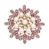 Women Party Jewelry Faux Pearl Rhinestone Snowflake Brooch, Alloy Lapel Pin for Shirts Decorative Pins Coats Sweaters Dresses, Men Accessories Winter