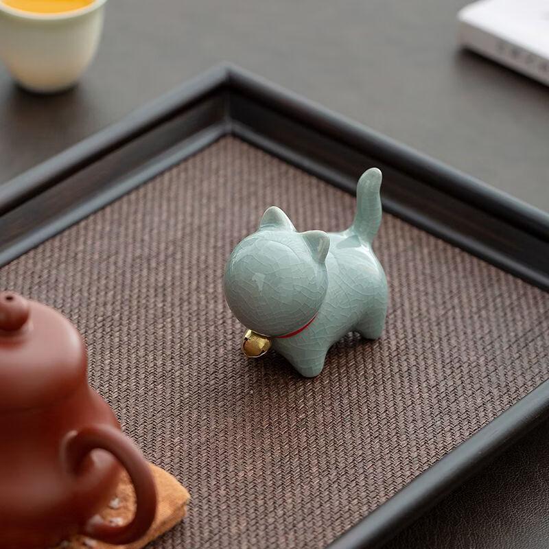 Jichulong Ceramic Lucky Cat Tea Pet Set