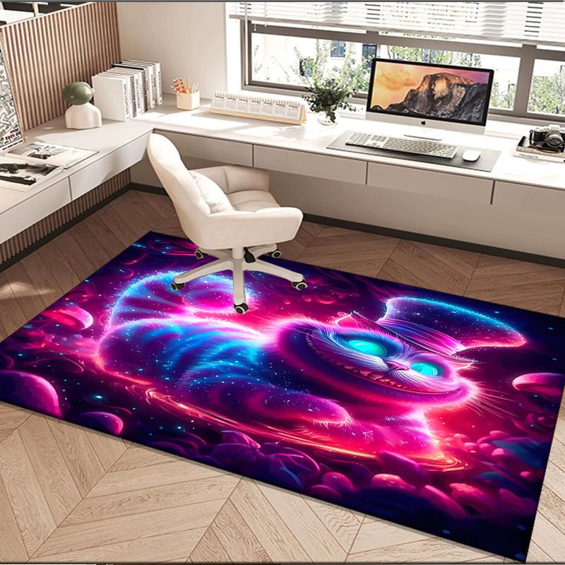 1PC rug Che-shire Cat Smile Carpet, Chair Rug,Area Rug for Office Bedroom living rooms bedroom, Doormat decor Christmas fan gifts