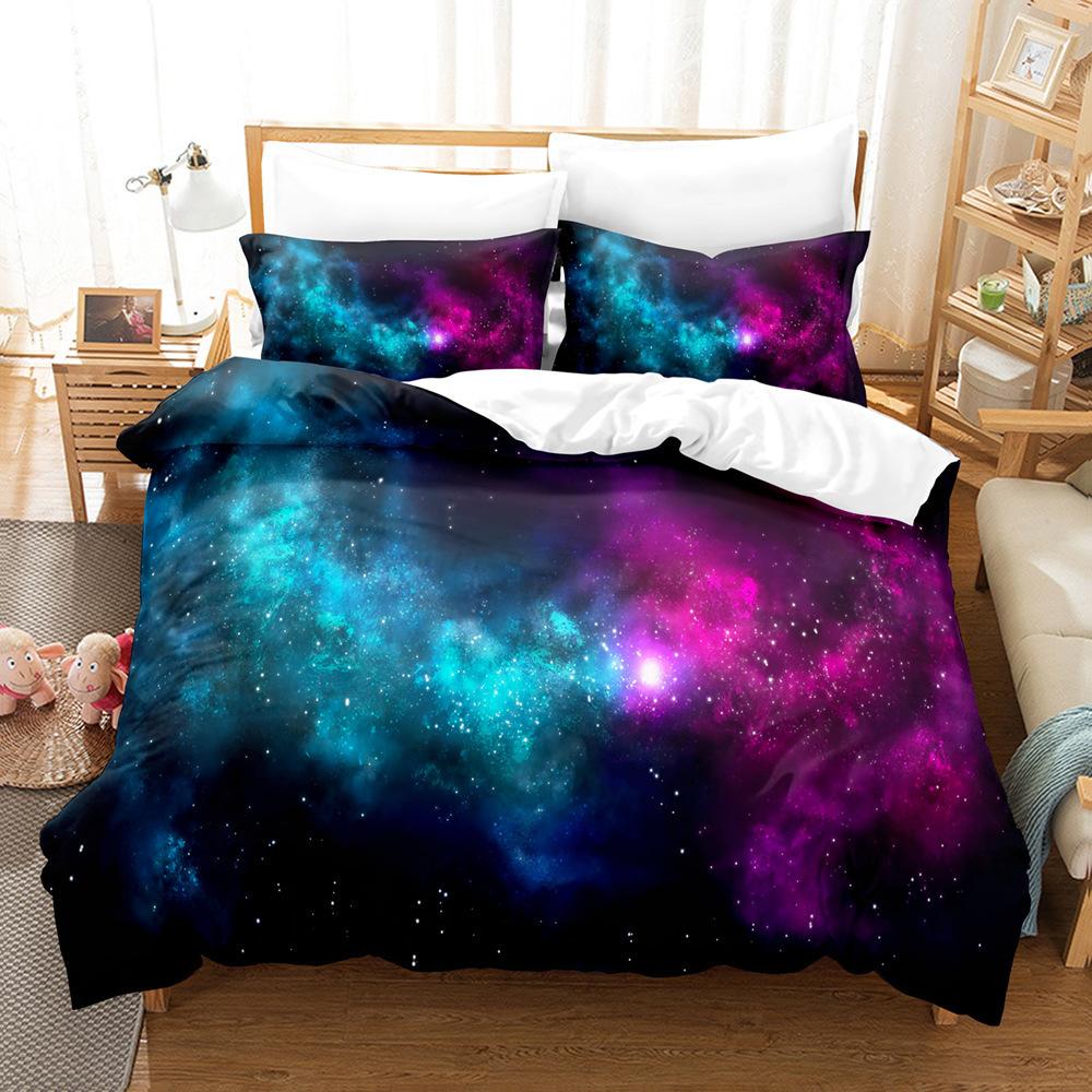 Export, Space, Starry Sky, Galaxy, Home Textile Bedding Kit, Quilt Cover, Pillowcase, Sheet Batch